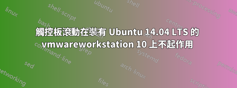 觸控板滾動在裝有 Ubuntu 14.04 LTS 的 vmwareworkstation 10 上不起作用