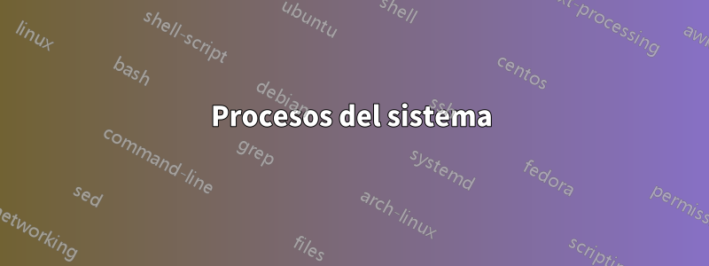 Procesos del sistema