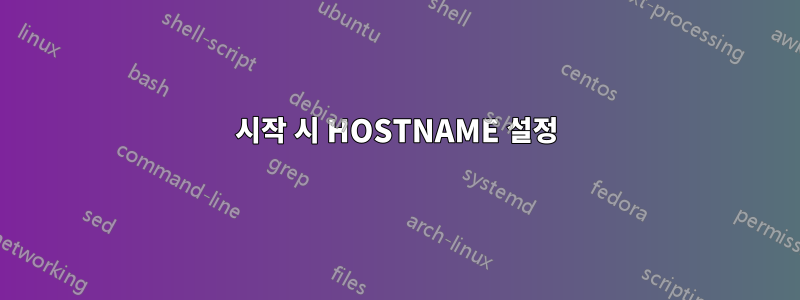 시작 시 HOSTNAME 설정