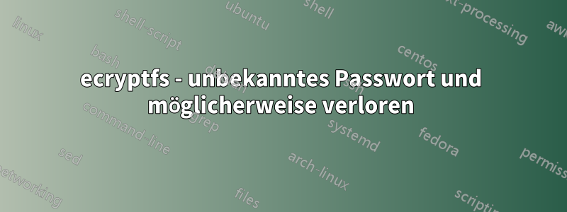 ecryptfs - unbekanntes Passwort und möglicherweise verloren