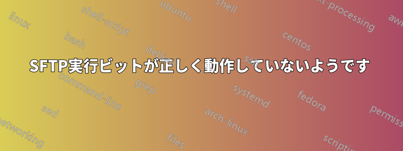 SFTP実行ビットが正しく動作していないようです