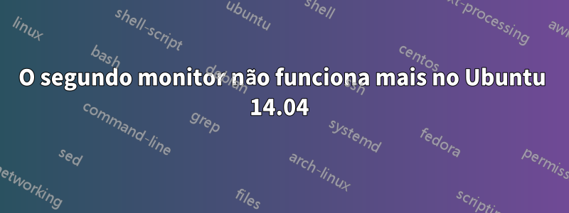 O segundo monitor não funciona mais no Ubuntu 14.04 