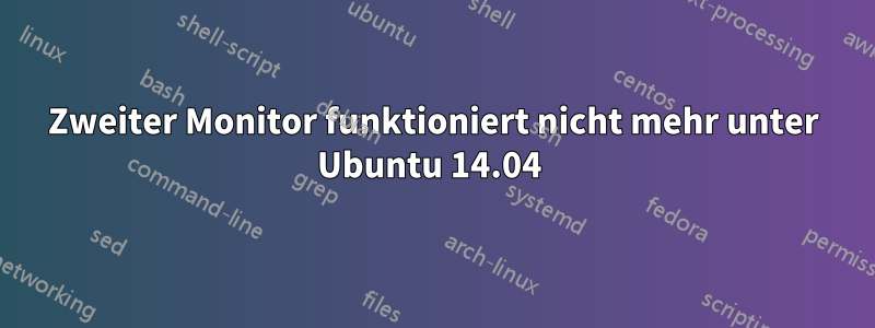 Zweiter Monitor funktioniert nicht mehr unter Ubuntu 14.04 