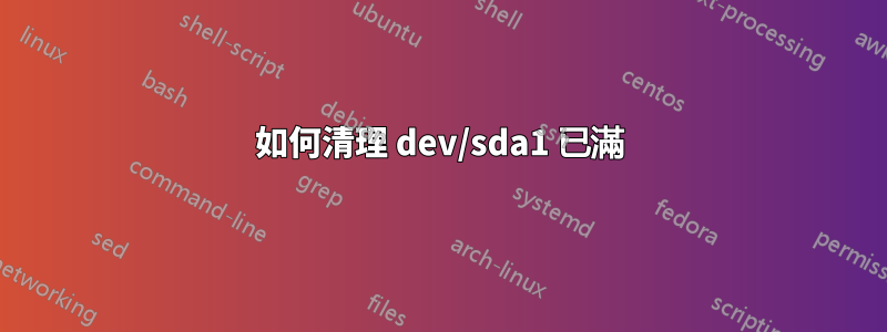 如何清理 dev/sda1 已滿