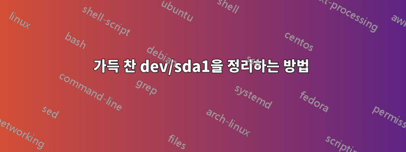 가득 찬 dev/sda1을 정리하는 방법