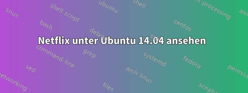 Netflix unter Ubuntu 14.04 ansehen 