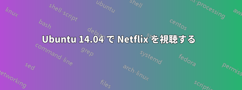 Ubuntu 14.04 で Netflix を視聴する 