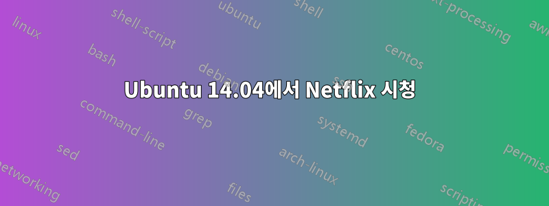 Ubuntu 14.04에서 Netflix 시청 