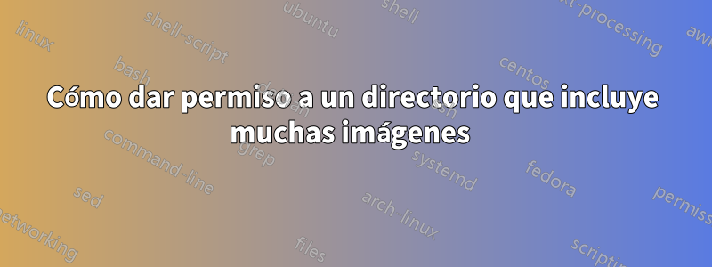 Cómo dar permiso a un directorio que incluye muchas imágenes 