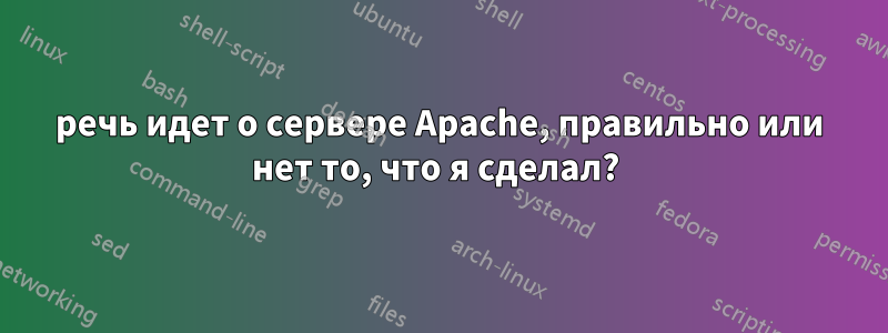 речь идет о сервере Apache, правильно или нет то, что я сделал? 