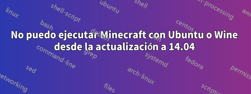 No puedo ejecutar Minecraft con Ubuntu o Wine desde la actualización a 14.04