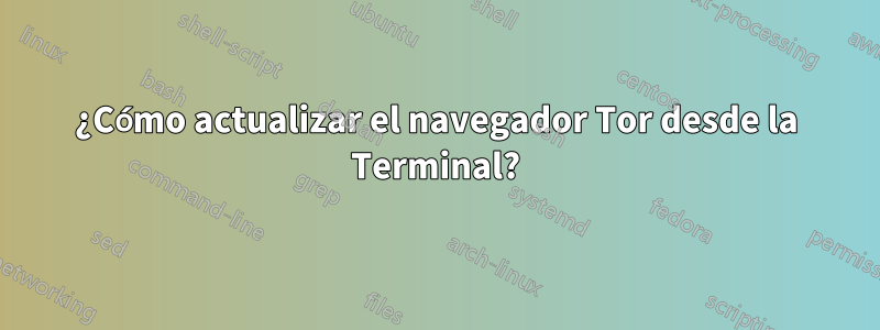 ¿Cómo actualizar el navegador Tor desde la Terminal?