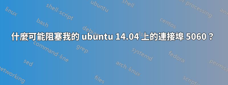 什麼可能阻塞我的 ubuntu 14.04 上的連接埠 5060？