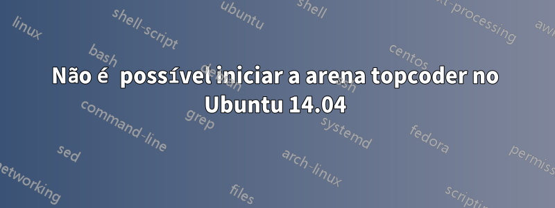 Não é possível iniciar a arena topcoder no Ubuntu 14.04