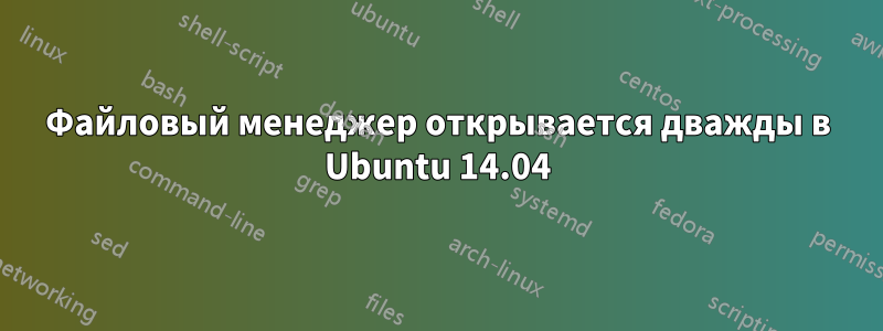 Файловый менеджер открывается дважды в Ubuntu 14.04