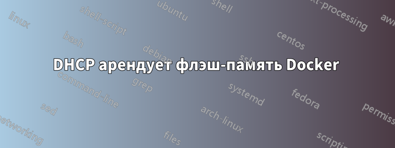 DHCP арендует флэш-память Docker