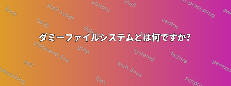 ダミーファイルシステムとは何ですか?