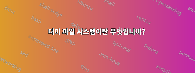 더미 파일 시스템이란 무엇입니까?