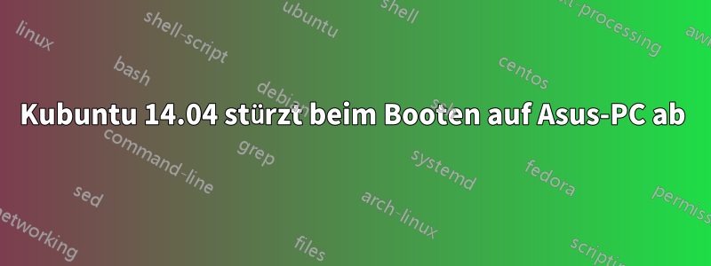 Kubuntu 14.04 stürzt beim Booten auf Asus-PC ab