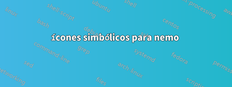 ícones simbólicos para nemo