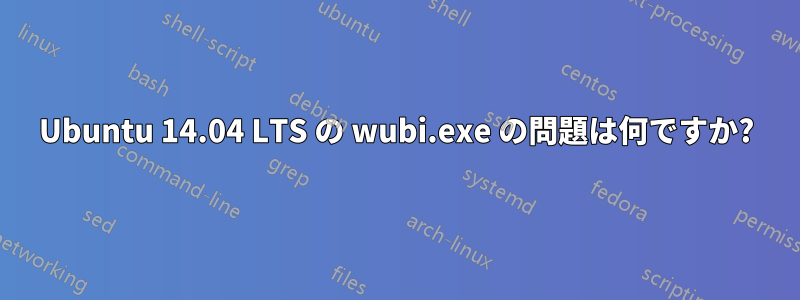 Ubuntu 14.04 LTS の wubi.exe の問題は何ですか?