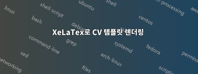 XeLaTex로 CV 템플릿 렌더링