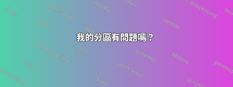 我的分區有問題嗎？