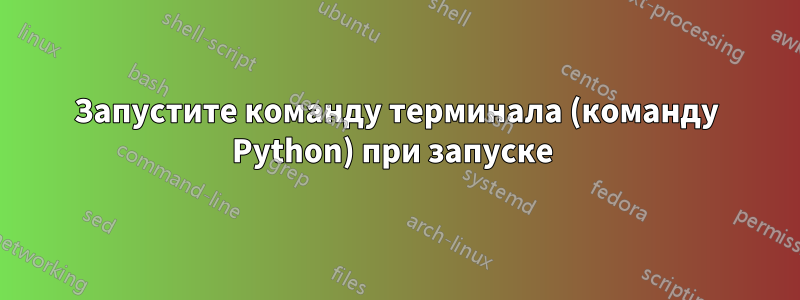 Запустите команду терминала (команду Python) при запуске 