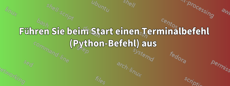 Führen Sie beim Start einen Terminalbefehl (Python-Befehl) aus 