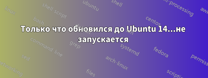 Только что обновился до Ubuntu 14...не запускается