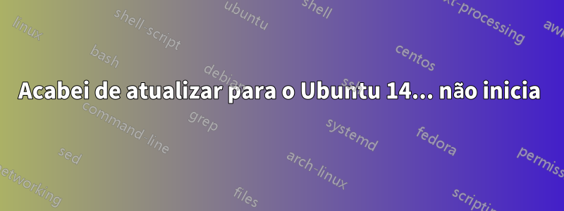 Acabei de atualizar para o Ubuntu 14... não inicia