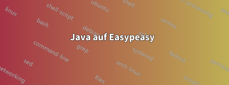 Java auf Easypeasy 