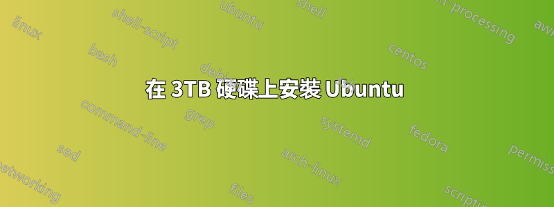 在 3TB 硬碟上安裝 Ubuntu