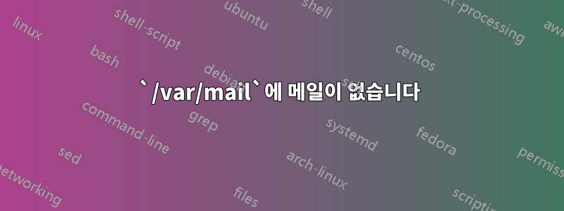 `/var/mail`에 메일이 없습니다