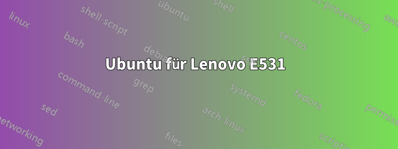 Ubuntu für Lenovo E531 