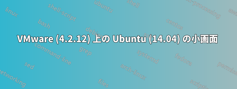 VMware (4.2.12) 上の Ubuntu (14.04) の小画面