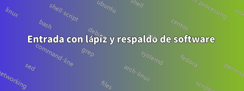 Entrada con lápiz y respaldo de software