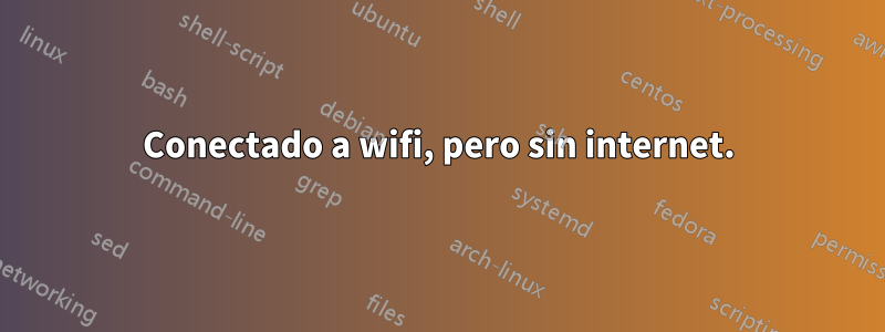 Conectado a wifi, pero sin internet.