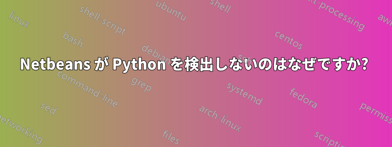 Netbeans が Python を検出しないのはなぜですか?