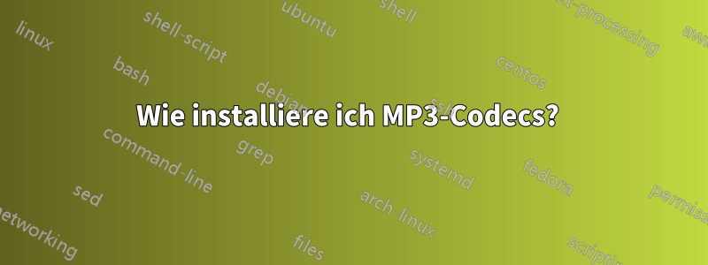 Wie installiere ich MP3-Codecs? 