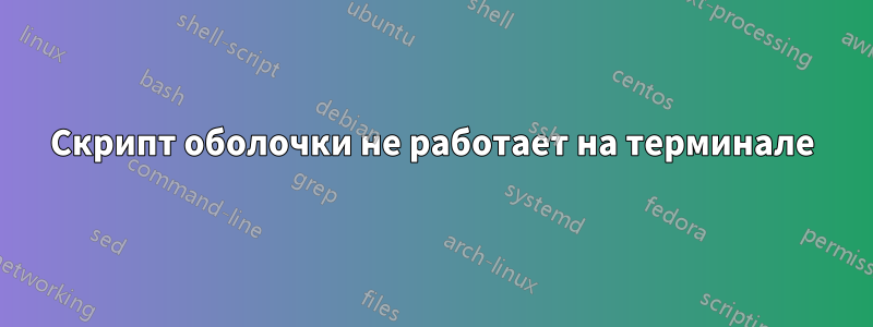 Скрипт оболочки не работает на терминале