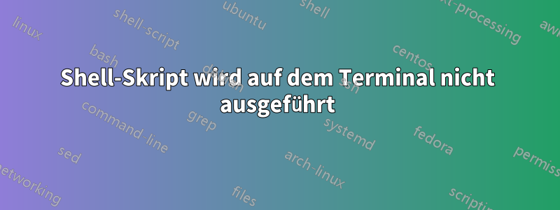 Shell-Skript wird auf dem Terminal nicht ausgeführt