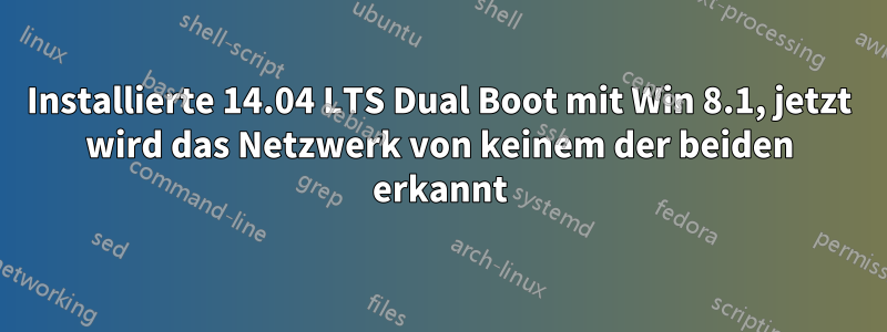 Installierte 14.04 LTS Dual Boot mit Win 8.1, jetzt wird das Netzwerk von keinem der beiden erkannt