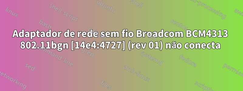 Adaptador de rede sem fio Broadcom BCM4313 802.11bgn [14e4:4727] (rev 01) não conecta