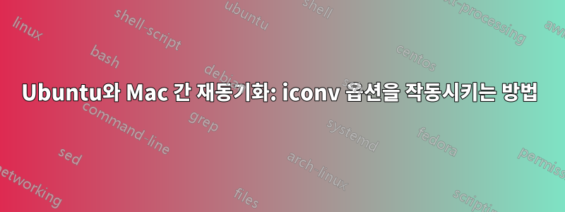 Ubuntu와 Mac 간 재동기화: iconv 옵션을 작동시키는 방법