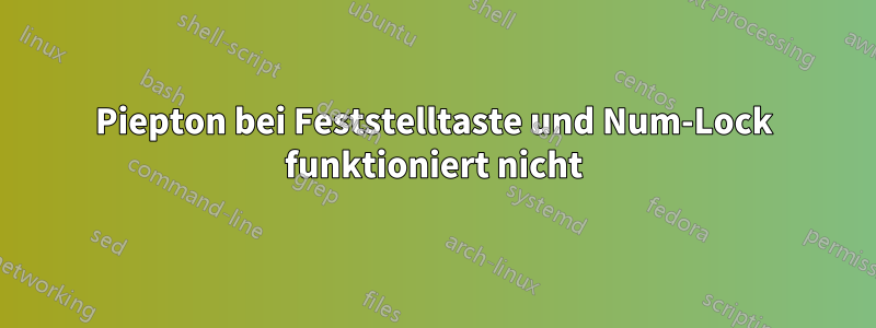 Piepton bei Feststelltaste und Num-Lock funktioniert nicht