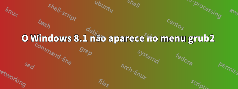 O Windows 8.1 não aparece no menu grub2