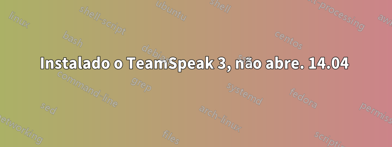 Instalado o TeamSpeak 3, não abre. 14.04