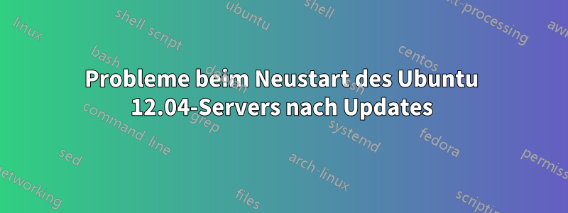 Probleme beim Neustart des Ubuntu 12.04-Servers nach Updates