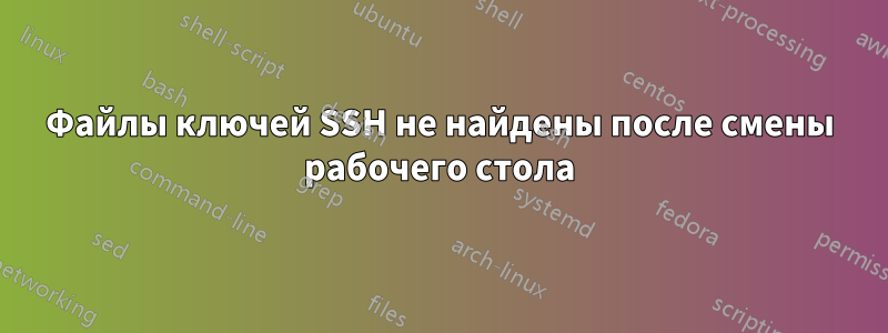 Файлы ключей SSH не найдены после смены рабочего стола